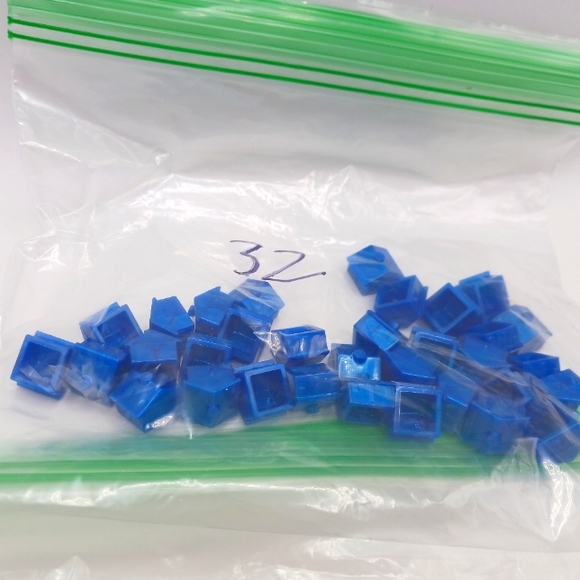 Monopoly Replacement Pieces Parts -32 Blue Houses + 13 Gray Hotels - Picture 3 of 5